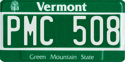 VT license plate PMC508
