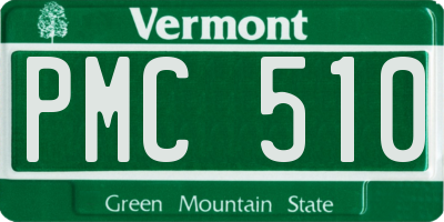 VT license plate PMC510