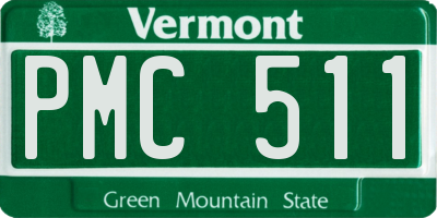 VT license plate PMC511