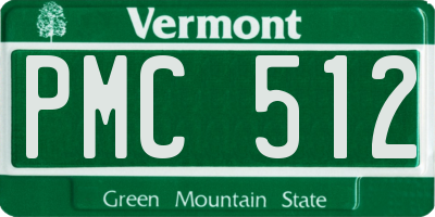VT license plate PMC512