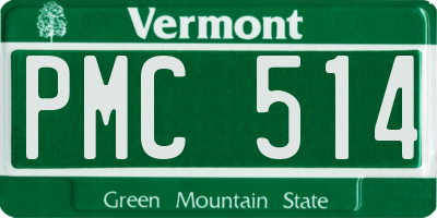VT license plate PMC514