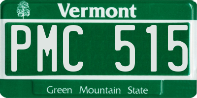 VT license plate PMC515