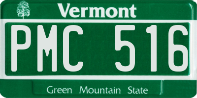 VT license plate PMC516