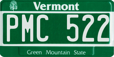 VT license plate PMC522