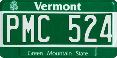 VT license plate PMC524