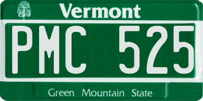 VT license plate PMC525