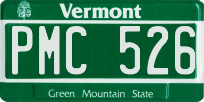 VT license plate PMC526