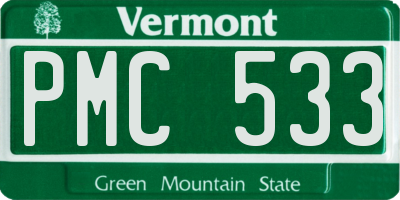 VT license plate PMC533