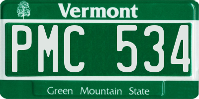 VT license plate PMC534
