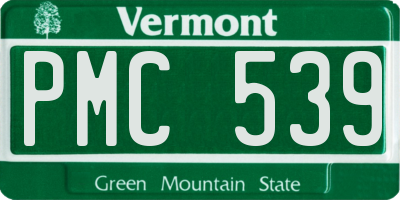 VT license plate PMC539