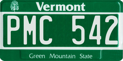 VT license plate PMC542