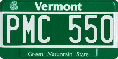 VT license plate PMC550