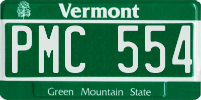VT license plate PMC554