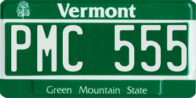 VT license plate PMC555