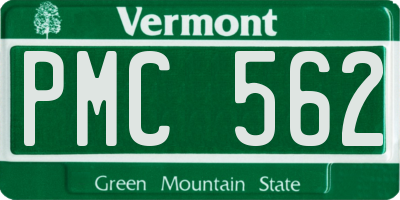 VT license plate PMC562
