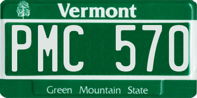 VT license plate PMC570
