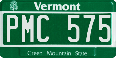 VT license plate PMC575