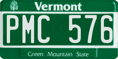 VT license plate PMC576