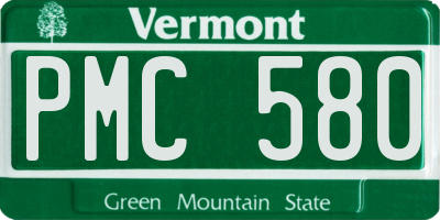 VT license plate PMC580