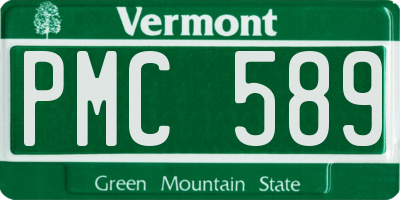 VT license plate PMC589