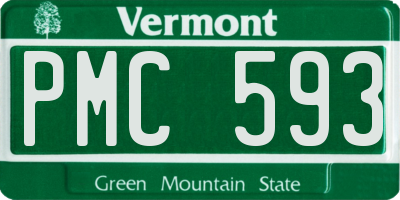 VT license plate PMC593