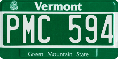 VT license plate PMC594