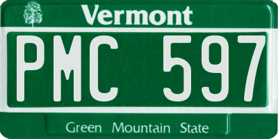 VT license plate PMC597