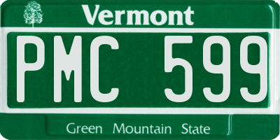 VT license plate PMC599