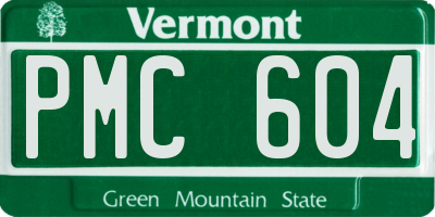 VT license plate PMC604
