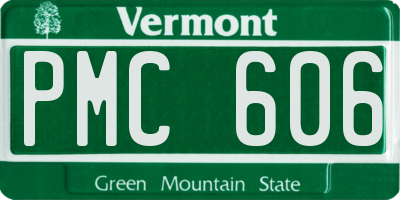 VT license plate PMC606