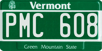 VT license plate PMC608