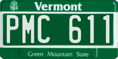 VT license plate PMC611
