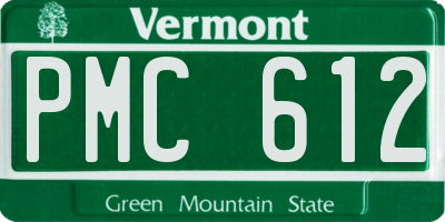 VT license plate PMC612