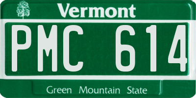 VT license plate PMC614