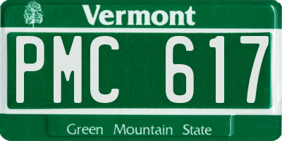 VT license plate PMC617
