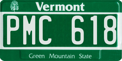 VT license plate PMC618