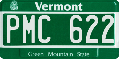 VT license plate PMC622
