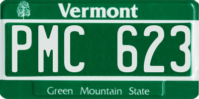VT license plate PMC623