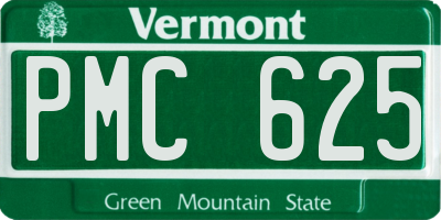 VT license plate PMC625