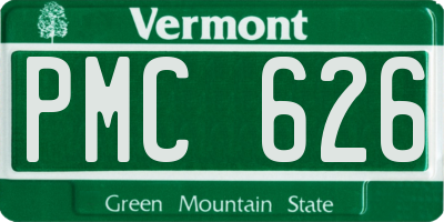 VT license plate PMC626
