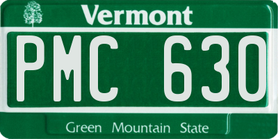 VT license plate PMC630