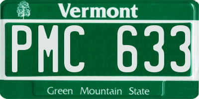 VT license plate PMC633
