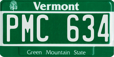 VT license plate PMC634