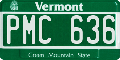 VT license plate PMC636