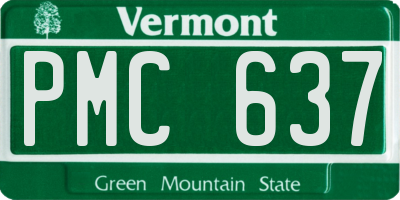 VT license plate PMC637