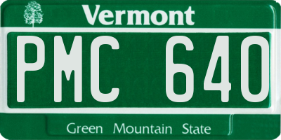 VT license plate PMC640