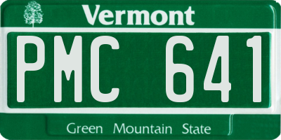 VT license plate PMC641