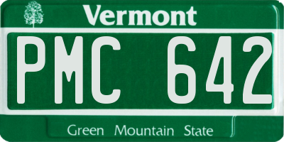 VT license plate PMC642
