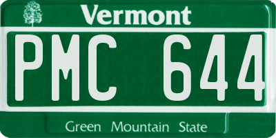 VT license plate PMC644