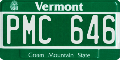 VT license plate PMC646